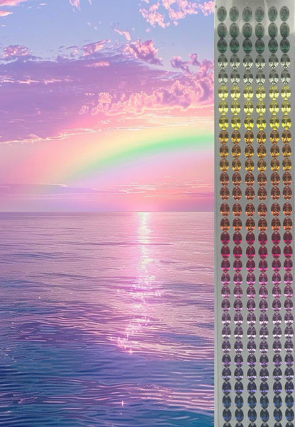 Pirmiana Hot Sale Oval Gradient Rainbow Created Sapphire Gemstones for DIY Jewelry Bracelet Making