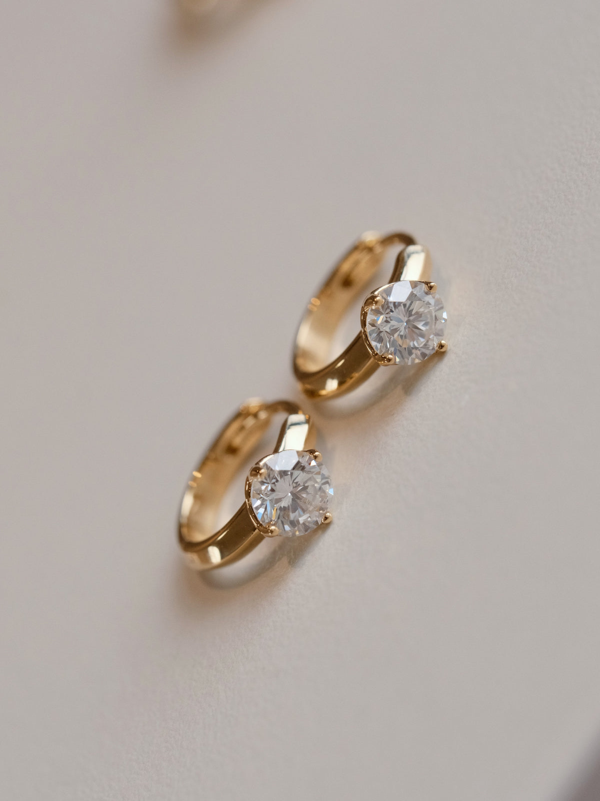 Pirmiana Custom Design 18k Yellow Gold Round Shape 0.5ct 0.3ct 0.2ct Each Lab Grown Diamond Earrings