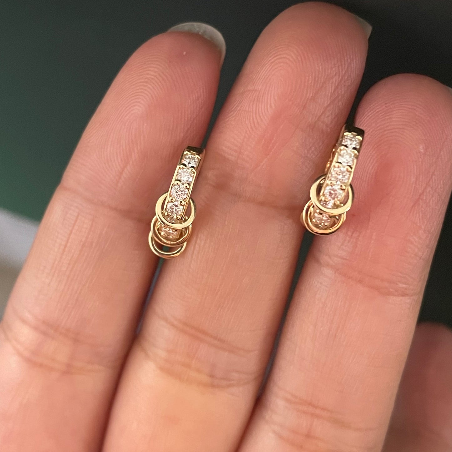 Pirmiana Jewelry Customized 10k Yellow Gold Lab Grown Diamond Earrings for Women Party Gift