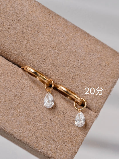 Pirmiana Customized 18k Yellow Gold Lab Grown Diamond Earrings for Women Party Gift