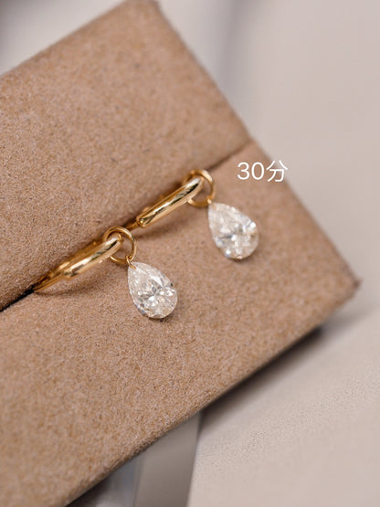 Pirmiana Customized 18k Yellow Gold Lab Grown Diamond Earrings for Women Party Gift