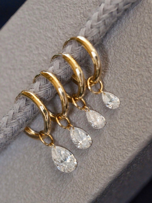 Pirmiana Customized 18k Yellow Gold Lab Grown Diamond Earrings for Women Party Gift