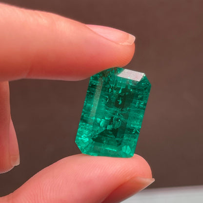 Pirmiana 16.62ct Emerald Cut Lab Grown Emerald