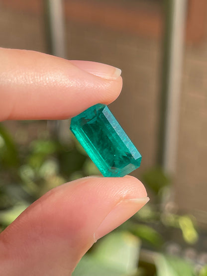 Pirmiana 6.96ct Emerald Cut Lab Grown Emerald
