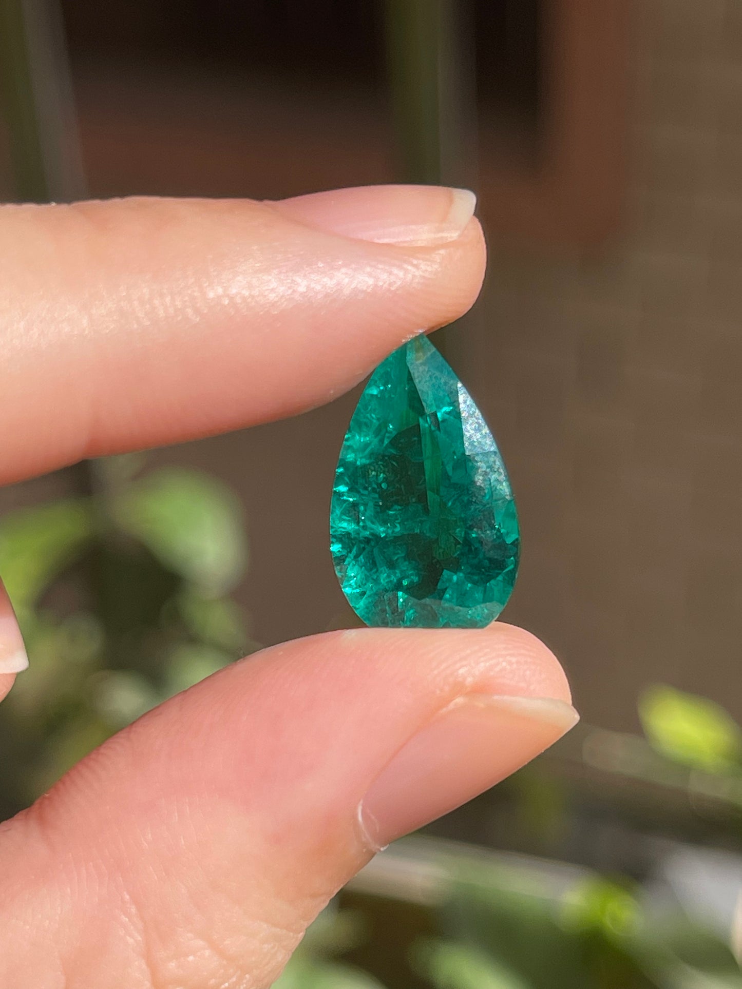 Pirmiana 7.16ct Pear Shape Lab Grown Emerald