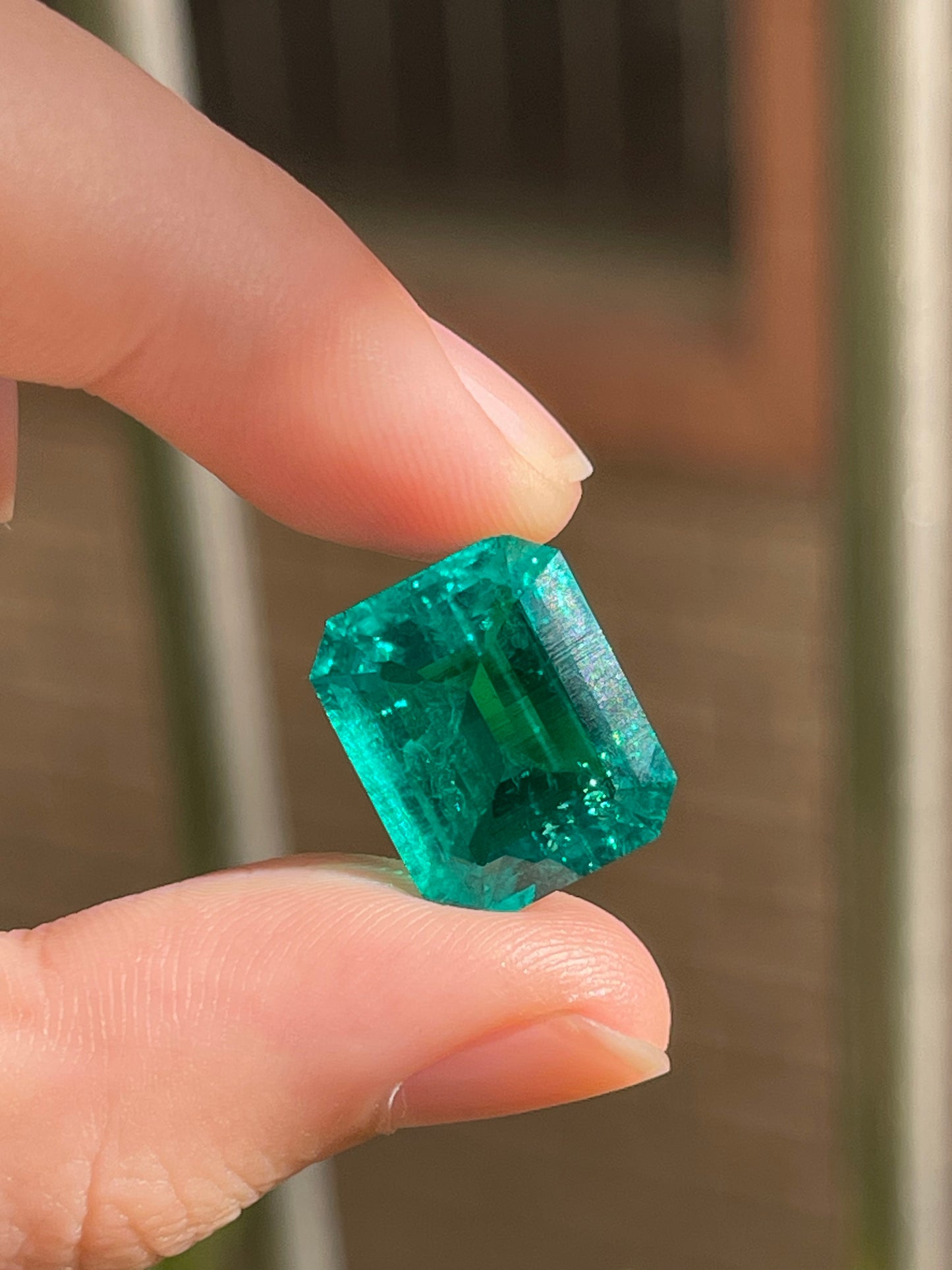 Pirmiana 11.73ct Emerald Cut Lab Grown Emerald