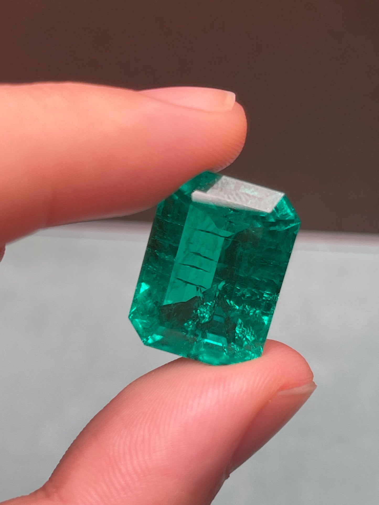 Pirmiana 18.76ct Emerald Cut Lab Grown Emerald