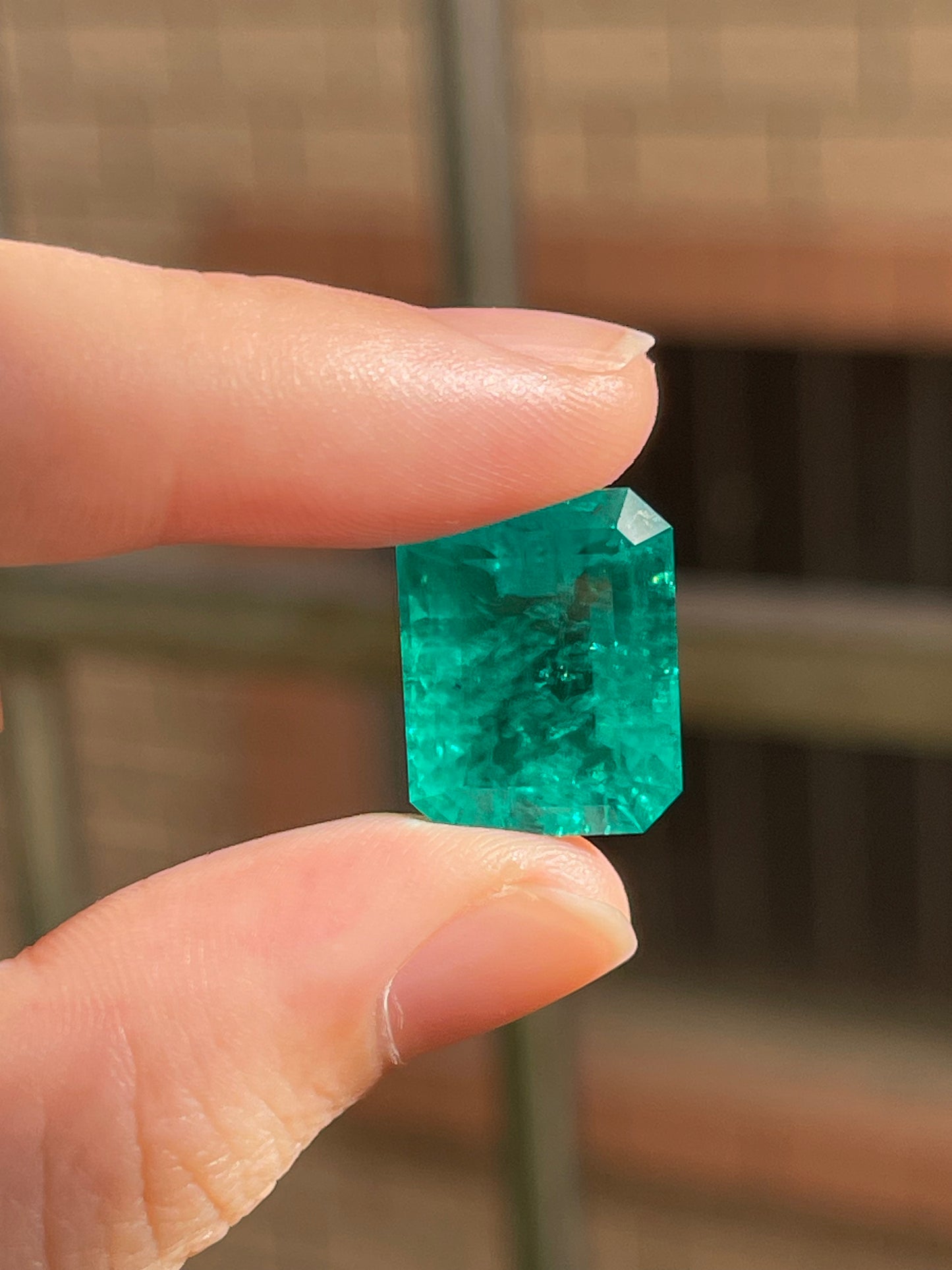 Pirmiana 15.86ct Emerald Cut Lab Grown Emerald