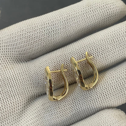 Pirmiana Customized 18k Yellow Gold Marquise 2ct Each Lab Grown Diamond Earrings for Women Party Gift