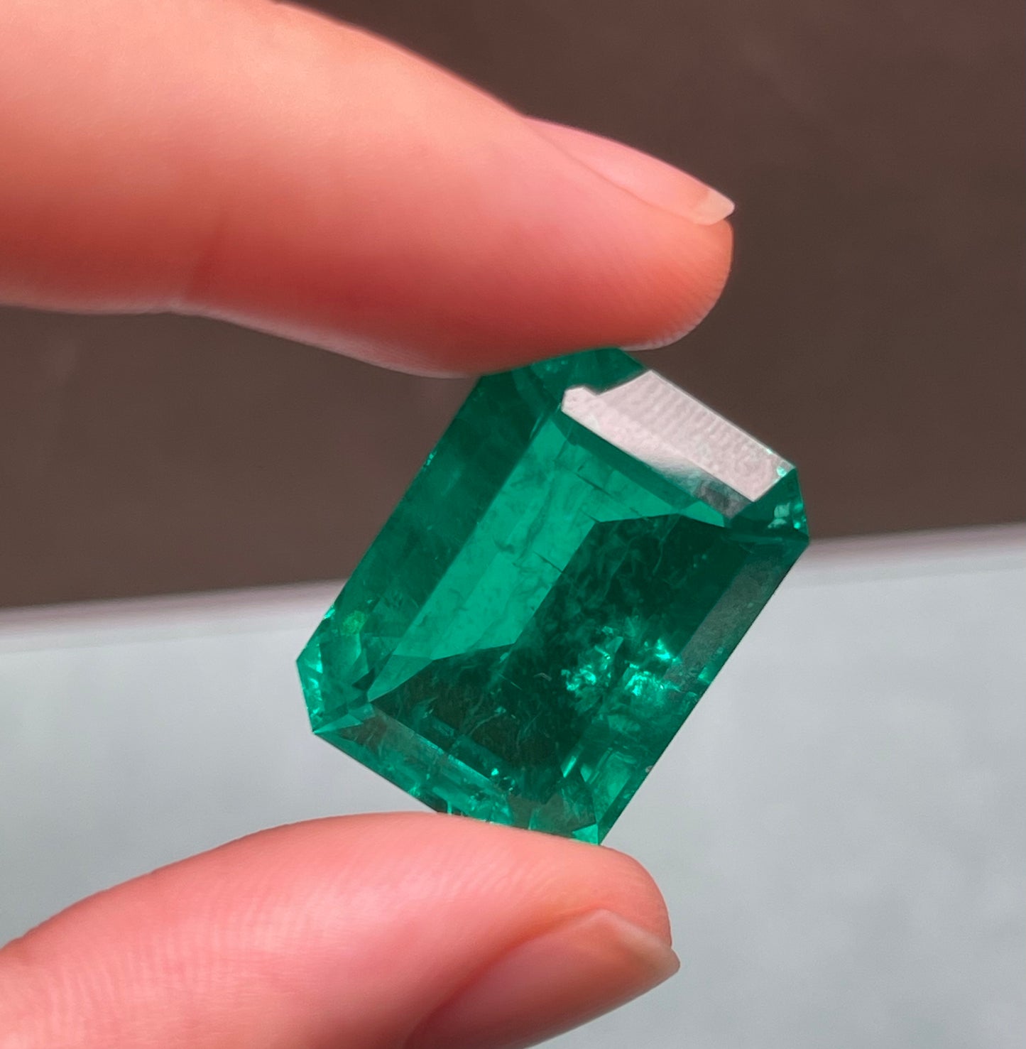 Pirmiana 26.13ct Emerald Cut Lab Grown Emerald
