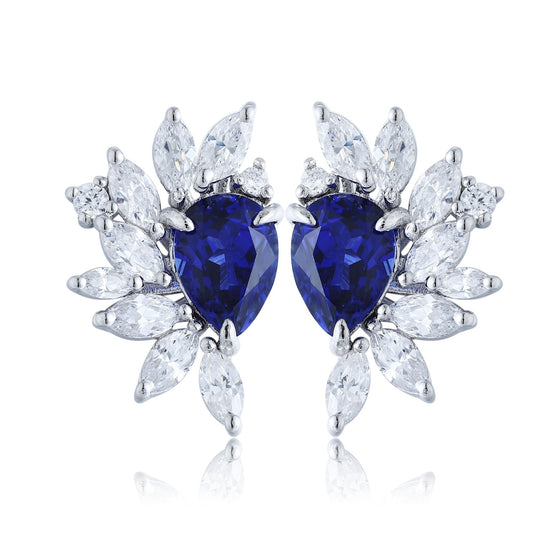 Pirmiana New Arrival 1.89ct Lab Grown Sapphire Earring Studs S925 Silver Jewelry Earrings for Women