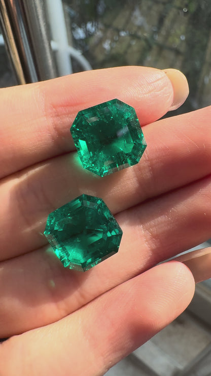 Pirmiana 5ct-7.59ct Asscher Cut Lab Grown Emerald