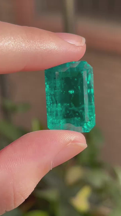 Pirmiana 26.77ct Emerald Cut Lab Grown Emerald