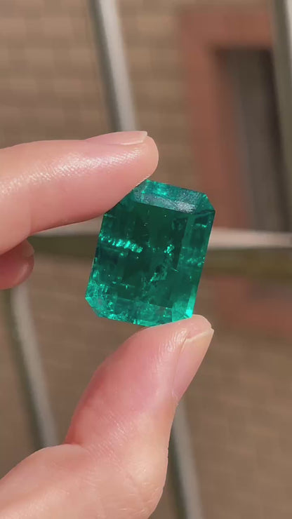 Pirmiana 29.08ct Emerald Cut Lab Grown Emerald