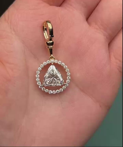 Pirmiana Jewelry Customized 18k Yellow Gold 4.5ct Lab Grown Diamond Pendant for Women Party Gift