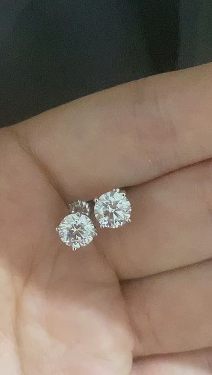 Ruif Customized 18k gold 1ct D VS1 CVD lab grown diamond stud earrings for Women daily wear fine jewelry