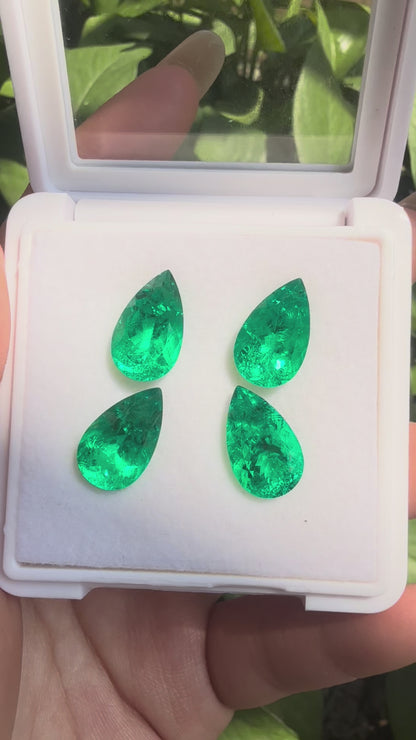 Pirmiana 4.8ct Pear Shape Lab Grown Emerald