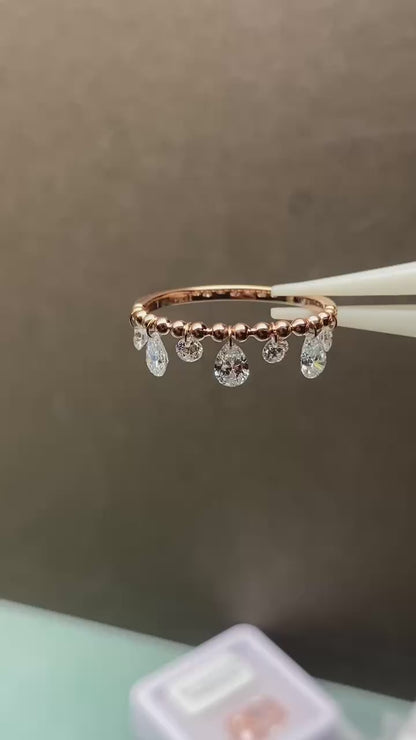Ruif custom make 14k rose gold lab grown diamond for women daily wear