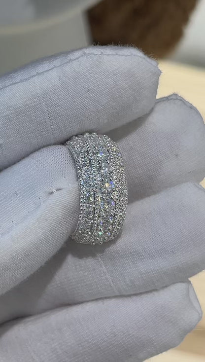 Pirmiana Luxury S925 Silver Various Styles Fashion Luxury S925 Silver Moissanite Diamond Ring Fashion Wedding Band Engagement Jewelry