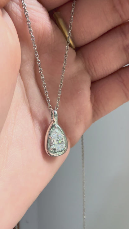 Pirmiana Jewelry Customized Platinum 1ct D VS1 Lab Grown Diamond Pendant for Women Party Gift