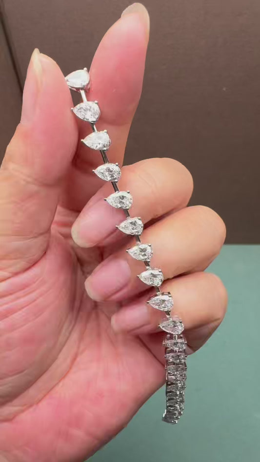 Primiana Custom 18K White Gold 0.5ct Each Lab Grown Diamond Bracelet