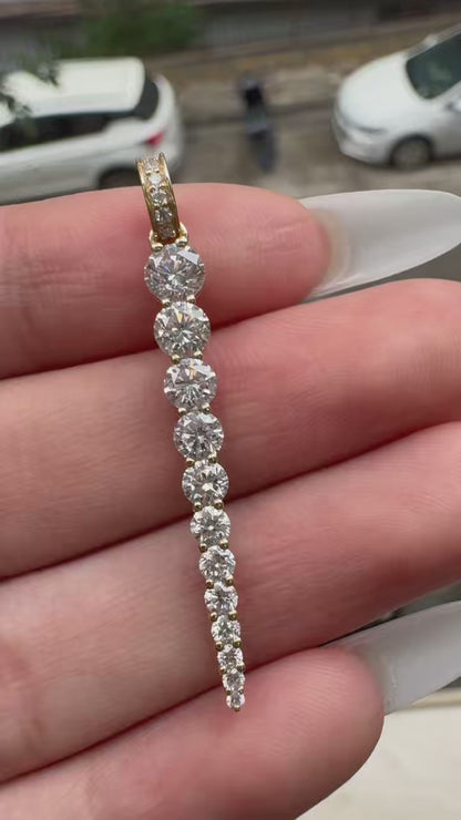 Pirmiana Jewelry  Hot Sale New Classic Design 18k yellow gold 1.5ct Total Lab Grown Diamond Pendant  Girlfriend Gift