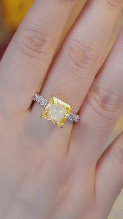 Pirmiana New Fashion 4ct Priceless Simulated Diamond Rings S925 Silver Jewelry Engagement Gift Women