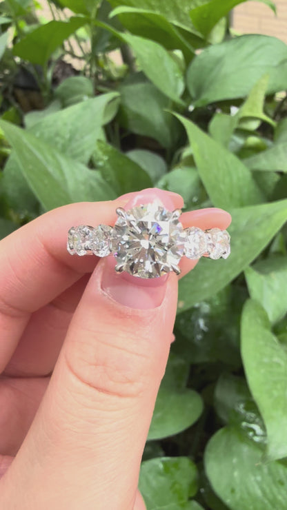 Pirmiana Jewelry Custom Design 18k White Gold Ring for Women 3.05ct Lab Grown Diamond Jewelry