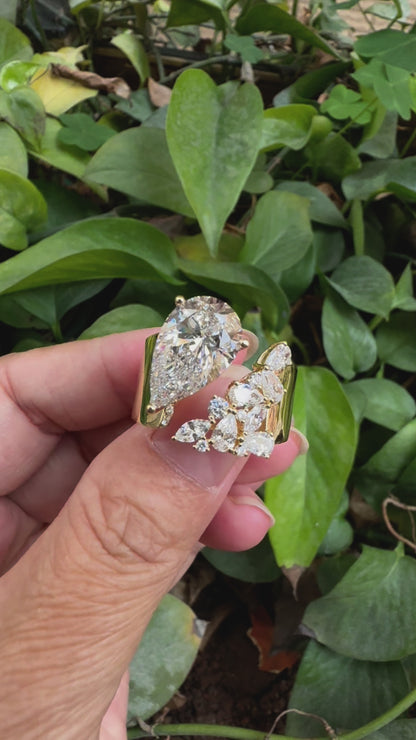Pirmiana new design 18K yellow gold 5.03ct lab grown diamond ring