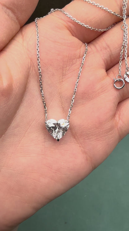 Ruif Jewelry Classic Design 18k white gold 3ct Heart Shape Lab Grown Diamond Pendant Necklace Gemstone Jewelry