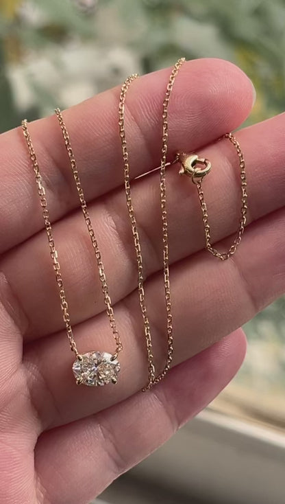 Ruif Jewelry 10k yellow gold Lab Grown Diamond Necklace Gemstone Jewelry