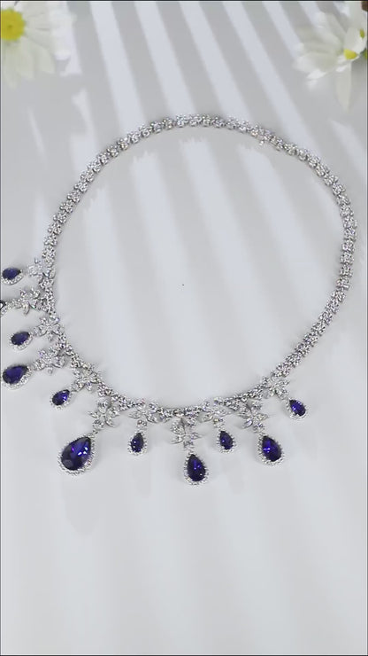 Pirmiana 2024 New Fashion S925 Silver Necklace 27.335ct Lab Grown Sapphire Pendants Necklace Jewelry For Wedding Party Gift