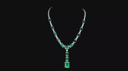Pirmiana New Fashion 38.35ct Lab Grown Emerald Pendant Necklace S925 Silver Jewelry for Woman Gift Pendants