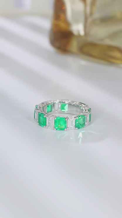 Pirmiana 2024 Hot Sale 18k Gold 3.88ct Lab Grown Emerald Ring Women Engagement Fashion Finger Gemstone Jewelry