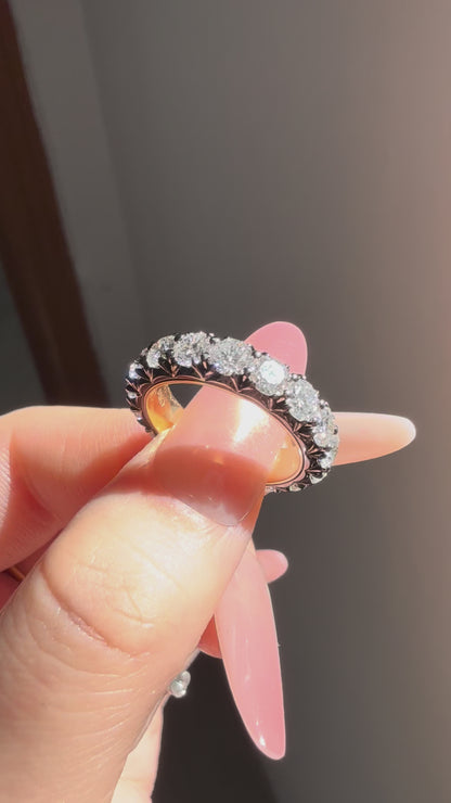 Pirmiana Jewelry Customized 18k 4mm 0.25ct each round shape Lab Grown Diamond Rings Engagement Wedding Band for Women Fine Jewelry