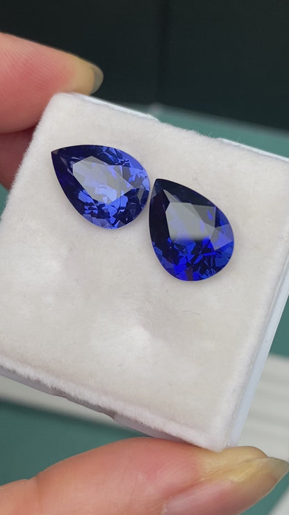 Pirmiana 0.4-7.02ct Pear Cut Lab Grown Cornflower Sapphire and Royal Sapphire Loose Gemstones for Jewelry Making
