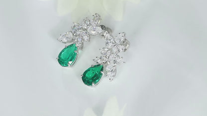 Pirmiana Hot Sale S925 Silver 5.79ct Lab Grown Emerald Ring Women Engagement Fashion Finger Gemstone Jewelry