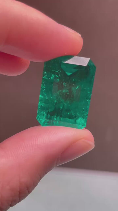 Pirmiana 26.64ct Emerald Cut Lab Grown Emerald