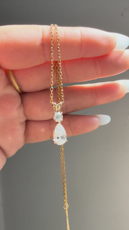 Pirmiana Jewelry Customized 18k Yellow Gold 1.5ct D VVS2 Lab Grown Diamond Pendant for Women Party Gift