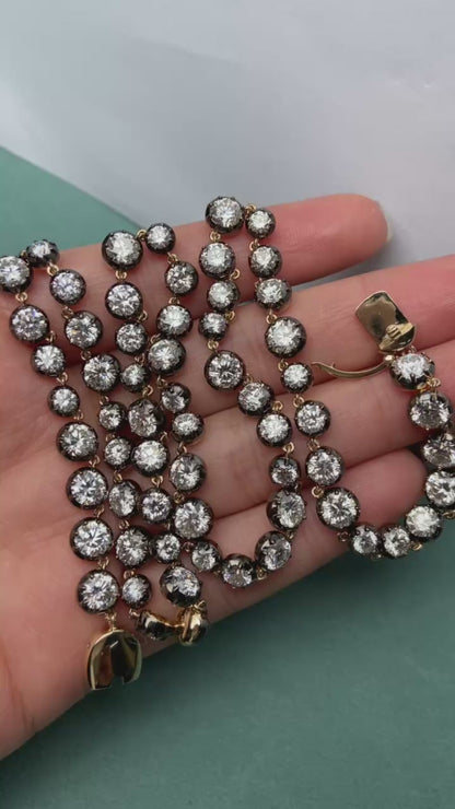 Primiana 2025 Hot Sale New Classic Style 9K Black Gold Round Shape Necklace Lab Diamond Girlfriend Gift