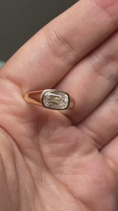 Customiezd 14k yellow gold about 1.7 ct  lab grown diamond ring wedding ring Valentine's Day gift