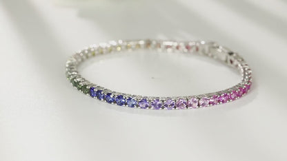 Pirmiana New Fashion 6.12ct Round Brillian Shape Diamond Bracelet S925 Silver Jewelry Engagement Gift Women