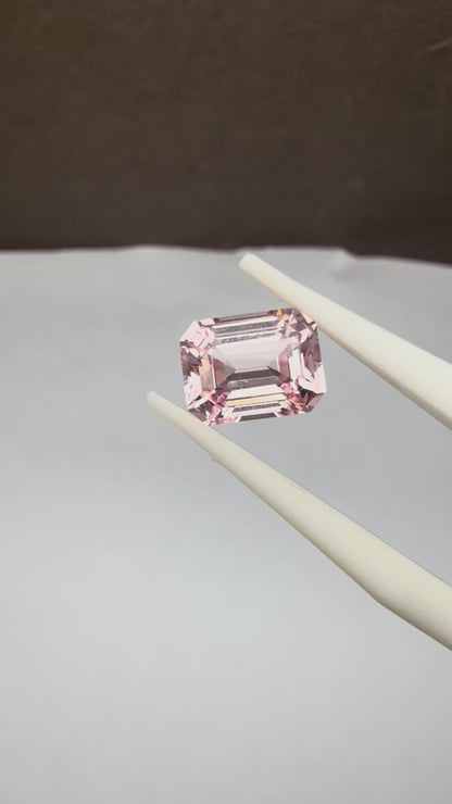 Pirmiana Emerald Cut Lab Grown Pink Sapphire Loose Gemstones for Jewelry Making