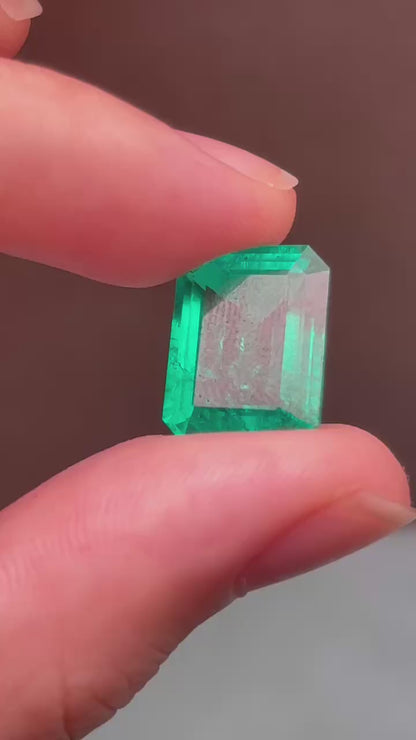 Pirmiana 9.32ct Emerald Cut Lab Grown Emeral