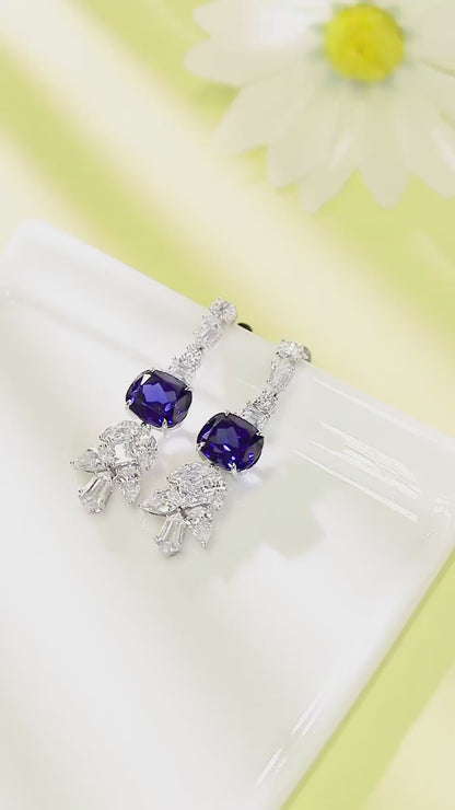 Pirmiana New Arrival 10.55ct Lab Grown Sapphire Earring Studs 18K Gold Jewelry Earrings for Women