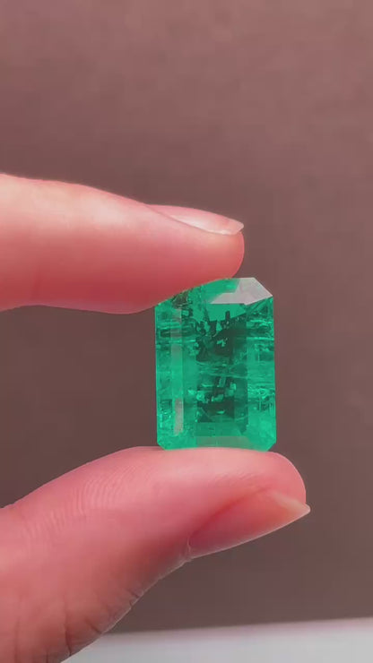 Pirmiana 16.62ct Emerald Cut Lab Grown Emerald