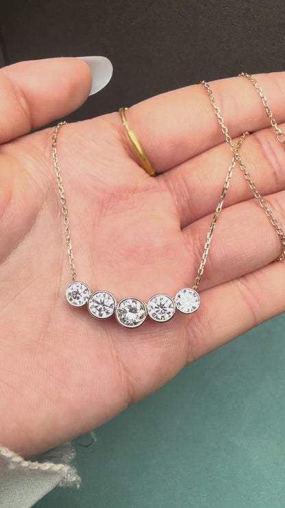 Pirmiana Jewelry Customized 14k Yellow Gold Lab Grown Diamond Necklace for Women Party Gift
