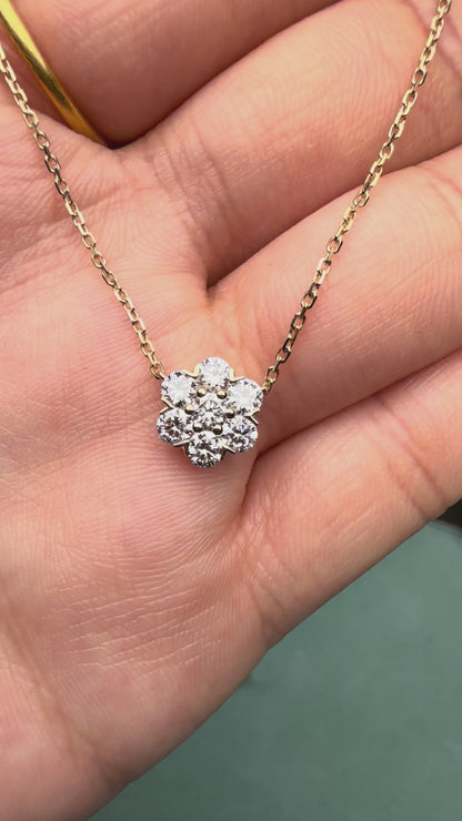 Ruif Jewelry Classic Design 18k yellow gold 0.7ct Total Lab Grown Diamond Pendant Necklace Gemstone Jewelry