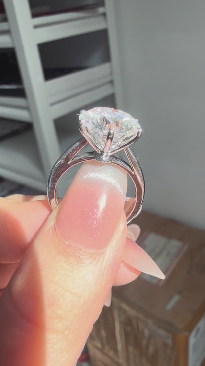 Pirmiana Custom Design 18k White Gold Ring for Women 5ct CVD Lab Grown Diamond Jewelry