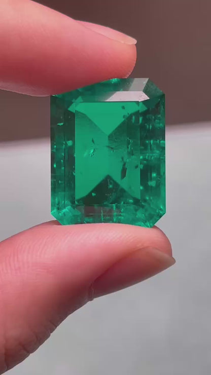 Pirmiana 29.08ct Emerald Cut Lab Grown Emerald